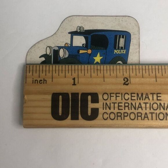 vintage 1985 cookie crisp magnet police vehicle cereal premium paper magnet - Picture 4 of 6